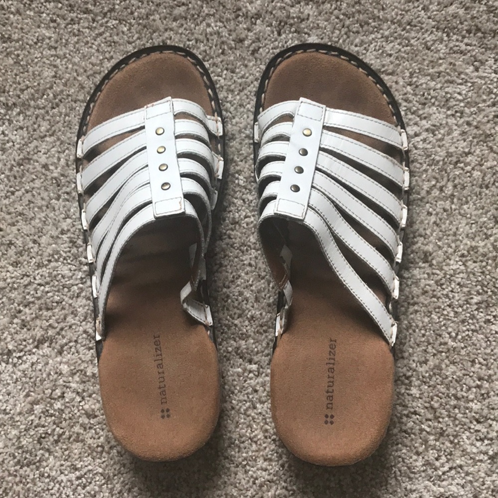 Naturalizer White Sandals